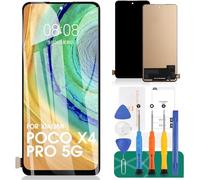 SRJTEK TFT para Xiaomi Poco X4 Pro 5G Pantalla LCD para Xiaomi Poco X4 Pro 5G Reemplazo de pantalla 2201116PG Touch Digitizer Kits de reparación (negro, sin marco)