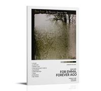 SRJUDR For Emma, Forever Ago-Bon IverPosters Art Pop Wall Art & Prints Lienzo Diseño Retrato Decoración de pared 16 x 24 pulgadas (40 x 60 cm) estilo marco