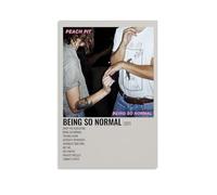 SRJUDR Póster de Peach Pit Being So Normal, arte de pared e impresiones en lienzo, retrato para decoración de pared, 60 x 90 cm, estilo sin marco