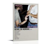 SRJUDR Póster de Peach Pit Being So Normal, arte de pared e impresiones en lienzo, retrato para decoración de pared, 60 x 90 cm, estilo marco