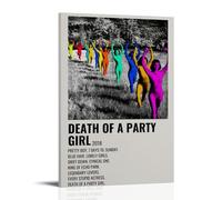 SRJUDR Póster de TV Girl Death of A Party Girl. Póster de arte pop para pared e impresiones en lienzo, retrato para decoración de pared, 50 x 75 cm, estilo marco