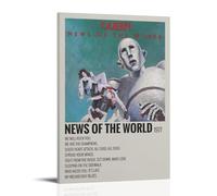SRJUDR Queen News of The WorldPosters Art Pop Wall Art & Prints - Lienzo decorativo para pared, 40 x 60 cm, estilo marco