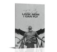 SRJUDR Travis Scott Look Mom I Can FlyPosters Art Pop Wall Art & Prints Lienzo Diseño Retrato Decoración de pared 12 x 18 pulgadas (30 x 45 cm) estilo marco