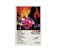 SRJUDR Unplugged-Alice in ChainsPosters Art Pop Wall Art & Prints Lienzo Diseño Retrato Decoración de pared 20 x 30 pulgadas (50 x 75 cm) sin marco