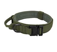 SRKATI Correa de Perro Correa táctica Militar para Collar de Perro, Collares de Perro medianos y Grandes, Plomo para Pastor alemán Correa Ajustable(Green Collar,XL)