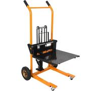 SRKATI hogar Carretilla Capacidad de 440 Libras, Altura de elevación de 35,4", Plataforma rodante con cabrestante Manual y Plataforma rodante con Ruedas giratorias y elevación Carrito Carretilla