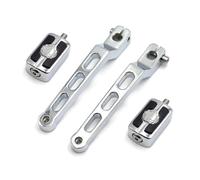 SRKATI Palanca de cambios de punta y talón para motocicleta, con diseño de calavera, apta para Harley Davidson HD Touring Road King cromada. Palanca Cambios de talón y Punta(268-009 053x2XIN-CD)