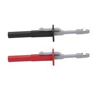Srliya 1 Juego de Pinzas para Sonda de Perforación de Alambre, Gancho de Prueba de Punción, Pines de Plomo con Conector de 4 Mm J.30020, Rojo y Negro