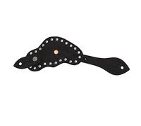 Srliya 1 par de Correas de Espuela de Cuero con Diamantes de Imitación Estilo Vintage Equipo de Protección para Montar a Caballo para Exteriores Negro