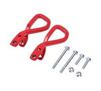 Srliya 2 Uds Gancho de Remolque Delantero 84280203 Anillo de Remolque de Parachoques Inferior Delantero de Acero Resistente Rojo con Pernos y Tuercas
