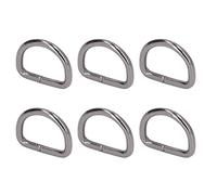 Srliya 50 Uds Pequeños Anillos Compactos de Metal en D para Bolso, Collares para Mascotas, Hebilla de Bolso Estable y Confiable para Elaboración de Ropa (Gris)