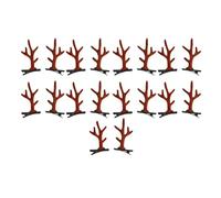 Srliya 9 Pares de Horquillas Navideñas de Reno, Pinzas para el Cabello con Hermosas Astas Marrones, Buenas para Fiestas, Adecuadas para Niños y Niñas de Todas las Edades, Elaboradas