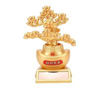 Srliya Adorno de árbol de Dinero con Energía Solar, árbol de Riqueza Oscilante, Decoración de Escritorio, Salpicadero de Coche, Decoración de Oficina en Casa
