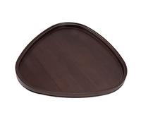 Srliya Bandeja Triangular de bambú para Servir, de Madera, Sencilla y Elegante, con Construcción Robusta para té, café, Aperitivos, Pizza y Bebidas (L)
