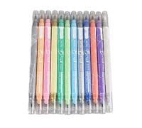 Srliya Bolígrafos de Colores de Doble Cabeza, 12 Colores, Bolígrafos de que No Se Decoloran, de Arte Portátiles Ligeros para álbum de Bricolaje, Cerámica, Práctica