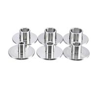 Srliya Bujes Guía de Plantilla de Enrutador de Acero Inoxidable Juego de Recorte Duradero para Carpintería 6 Piezas de 10 Mm a 20 Mm para una Duplicación Precisa de Patrones y un Recorte Limpio