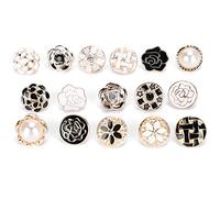 Srliya Butt 12 × 8 × 2 30pcs Pins de Botón de Collar Caídas complimentary Causas Camasas Decorativas Decoración de Herramientas Desmontables Pins de Cuello de Cuello 30pcs V Cuello