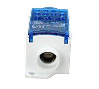 Srliya Caja de Conexiones de Bloque de Terminales, Distribución de Energía de Carril Din Negro para áreas de Cocina y Baño, 1 Caja de Conexiones (Azul)