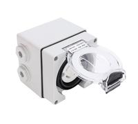 Srliya Caja de Enchufe Hembra con Bloqueo, Caja de Entrada de Generador NEMA L14-30C IP66 de 30 Amperios con Enchufe de 3 Polos y 4 Cables