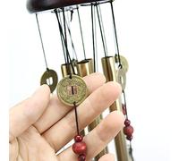 Srliya Campana de Madera de Metal, Campanas de Viento, Puerta Decorativa Rústica, Adorno para Balcón para el Hogar, Jardín, Campanas de Viento de Madera y Metal (G-19A)