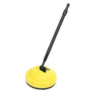Srliya Cepillo de Depurador de Superficie Rotativa, Limpieza de Superficies Grandes con Lanza de Alcance Largo, para Concreto, Patios, Entradas de Plástico, Amarillo, 58 X 24 Cm
