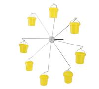 Srliya Comedero Dinámico para Pájaros con Noria, Comedero para Colibríes Colgante para Exteriores con 8 Cubos, Mejora la Vida de Tu Jardín, Pasa Horas Observando la Vida de Las Aves