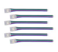 Srliya Conectores de Tira de Luz LED, Conexión Flexible Fuerte y Duradera, 4 Pines, 10mm, RGB, para Fiesta en Casa, PC, Tira LED COB