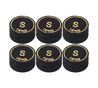 Srliya Cue Tips Piscina Cue Tips 6 Piezas Piscina Cue Consejos Profesionales Más Stock Billar Piscina Cue Tiras Reemplazo para Señales de Piscina y Snooker 14 mm (S)
