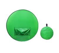 Srliya Fondo de Pantalla Verde Redonda de 142cm, Fondo de Silla de Pantalla Verde Portátil para Videoconferencia, Videoconferencia, Juego de una Sola Capa, Tamaño L