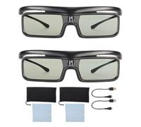 Srliya Gafas 3D DLP Link Gafas 3D Activas con Obturador Recargables 144 Hz Reproducción 40 H Ángulo de Visión de 178° con Válvula de Luz Lentes LCD para Proyectores DL