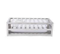 Srliya Gradilla para Tubos de Ensayo de Acero Inoxidable, Resistente Organizador de 40 Orificios para Tubos de 21 Mm, Experimentos de Laboratorio con Fuerte Resistencia Al Impacto