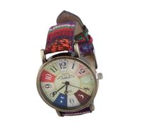 Srliya Hippie Watch Multicolor Bohemian Bohemian PU Botón de Cuero Batería Mujeres Mujeres para la Fiesta de Cumpleaños Regalos (Azul)