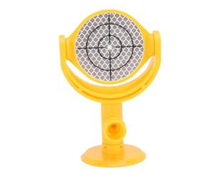 Srliya Hoja de Objetivo Reflectante de Prisma Topográfico Mini Reflector Topográfico Preciso para Estación Total con Soporte Inclinable Montaje en Base Punto de Mira Impreso 60 Mm de