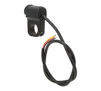 Srliya Interruptor de Botón de Faro de Manillar de Motocicleta de 12 V, Interruptor de Luz Antiniebla Resistente Al Agua Duradero para Vehículos Eléctricos, Aleación de Aluminio, Negro, 4,2x5,8x2,4cm
