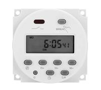 Srliya Interruptor de Temporizador Programable DC 12V CN101A, Interruptor de Tiempo de Microordenador Digital LCD con Pantalla Grande y Control de 16A para Cajas de Luz Publicitarias