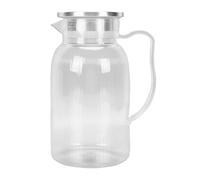 Srliya Jarra de Agua Acrílica Transparente de 1500ml con Asa de Tapa para Jugo, Bebidas Caseras, Resistente Al Calor, Fácil de Limpiar, Jarra para Bebidas con Asa