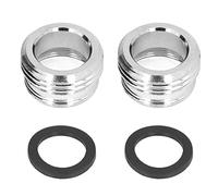 Srliya Juego de Adaptadores de Grifo de Acero Inoxidable Duradero para Fregadero de Cocina a Conexión de Manguera, Adaptador de Manguera de Jardín de 2 Piezas para una Fácil Instalación, con Lavadora,