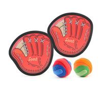 Srliya Juego de Lanzar y Atrapar Pelotas, Divertidos Juegos Deportivos Al Aire con Guantes de Béisbol y Pelotas Adhesivas para Patio, Playa, Piscina (2 +2 Palas)