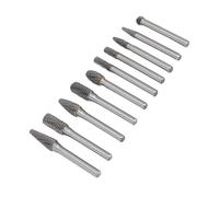 Srliya Juego de Puntas de Limas Rotativas de Carburo de Tungsteno de Primera Calidad, Doble Corte para una Rápida Eliminación de Material, Juego Profesional de 10 Piezas para Metal y Carpintería