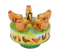 Srliya Juguete de Pollo de Pollo Vintage Nostálgico Adorable Juguete de Reloj de Hierro para el Restaurante de Bares de café