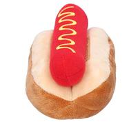 Srliya Juguete para Perros Suave y Lujoso, Forma de Muñeca de Sonido de Forma de Hot Dog para Gatos y Perros, Juguete de Alivio de Soledad Cuando los Propietarios No Están en Casa,