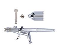 Srliya Kit de Aerógrafo Mini Pistola Pulverizadora de Pintura de Aire Juego de Aerógrafo de Mano Boquilla Portátil de 0,5 Mm Taza de 15 Cc Patrón de Fluido Control de Válvula de Aire
