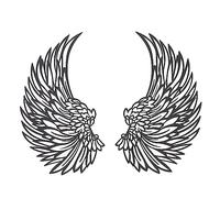 Srliya Luces Led Decoración De Pared De Alas De Ángel, Escultura De Pared De Alas De Ángel, Alas De Ángel De Metal Colgantes para Interiores Y Exteriores, Decoración De Pared De Alas De