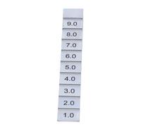 Srliya Medidor de Brida Escalonada de Acero Inoxidable, Espaciador de Tubo Cónico de 1-10mm, Cuña con Orificio para Cordón para Medición de Soldadura