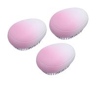 Srliya Mini Cepillo para Desenredar el Cabello, Uso en Seco y Húmedo, Peine Pequeño para Viajes, Función de Masaje con Cepillo Portátil para Enredos, 3 uds., Degradado Púrpura