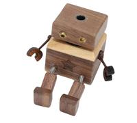 Srliya Olor Robot de Madera Difusor Fragancia Vacío Adorno de Botella de Aceite Esencial para la Madera de Nogal de Ventilación del Automóvil