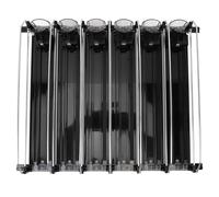Srliya Organizador de Bebidas para el Refrigerador ABS 6 Filas Ajustables Fácil de Carga de Carga Glide de Deslizamiento Puede Dispensador de Bebidas de Cerveza (Negro)