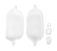 Srliya Parachoques de Muelle Marino, Pelota de Acoplamiento Inflable Blanca Portátil de PVC para Yates, Veleros, Botes de Remos