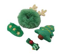 Srliya Pasadores Navideños para el Cabello, Lindas Pinzas para el Cabello para Niñas con Patrones Navideños Clásicos, Material ABS, Verde, Uso Diario, Decoraciones Navideñas