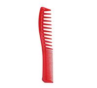 Srliya Peine para el Cabello Preciso, Dientes Redondos Lisos, Peine para Peinar Dientes Finos y Anchos para Uso en Salón en Casa, ABS Duradero Portátil de 7,1x2 Pulgadas (Rojo)